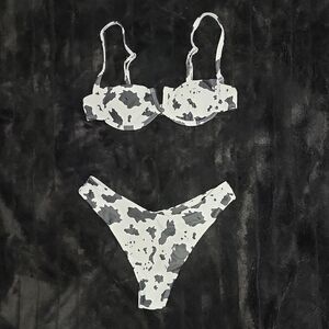 Stylish Black and White Bikini Set